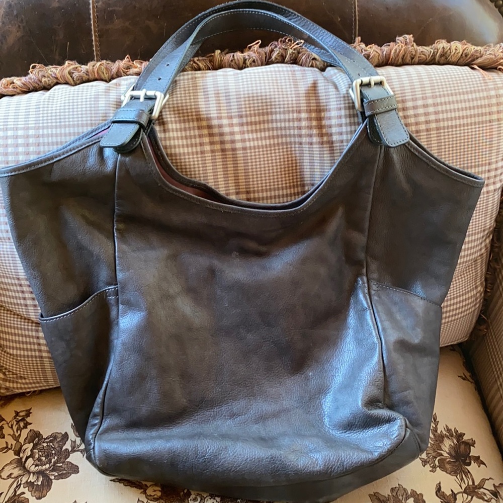 Garnet Hill charcoal gray hobo